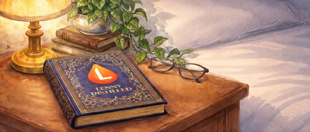 Lenny Distilled book on a bedside table